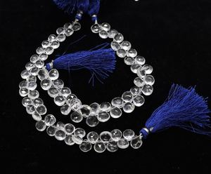 Cuentas de Cuarzo Cristal Natural AAA en Forma de Corazón de 8-9MM, Cuentas de Cuarzo Cristal Facetadas en Forma de Corazón para la Fabricación de Joyería - Product Image 4