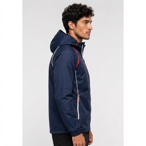Veste coupe-vent à capuche en toile de qualité supérieure, vêtements de sport personnalisés, tendance décontractée, fermeture éclair, tissu imperméable imprimé pour homme 2026 - Product Image 6