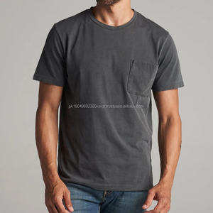 Organic Cotton <b>Mens</b> Short Sleeve T-<b>shirt</b> for <b>Men</b> Crew Neck <b>Men's</b> <b>Pocket</b> T-<b>shirts</b> Custom T-<b>shirt</b> Oversizeded Fabric for <b>Men</b> - Product Image 1