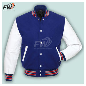 Chaqueta Varsity de Lana y Lona de Alta Calidad con Logotipo Personalizado para Hombre, Transpirable, Estilo Casual de Invierno, Colores Personalizables - Product Image 1
