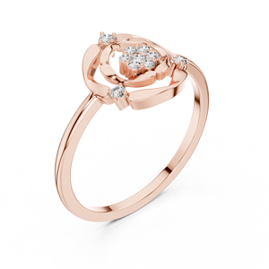 Anillo de Diamantes de Oro Sólido de 14k para Mujer, Corte Brillante Redondo, Anillo de Compromiso Clásico, Apilable, Diseño Minimalista, para Regalo - Product Image 5