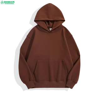 High Quality 100% Cotton 310 GSM Heavy Weight Distressed Black Pullover Hoodies & <b>Sweatshirts</b> <b>Long</b> Sleeve Cotton Hoodies Men - Product Image 3