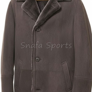 Nouvelle arrivée : veste en cuir shearling pour homme, fabrication OEM, sur mesure, en vente en gros, haute qualité, prix bas - Product Image 3