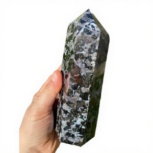 Puntas de Obelisco de Larvikita Natural de Primera Calidad, Cristales Curativos, Puntas de Cristal de Larvikita - Product Image 1