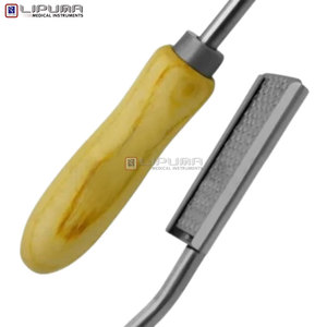 Râpe dentaire équine en acier inoxydable, manuelle, réglable, avec manche en bois, instrument professionnel de dentisterie équine, conforme aux normes MOL - Product Image 6