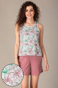 Women's Pink Solid Color Knitted Crop Top With High Waist Shorts Set Sporty Quick Dry <b>Elastic</b> Waist Regular Fit - Product Image 6