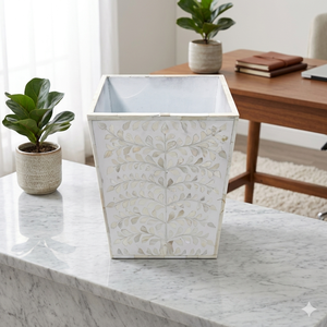 Cestas de Almacenamiento Multifuncionales para Lavandería, Jardín y Baño, con Incrustaciones de Hueso y Madreperla, Color y Tamaño Personalizables - Product Image 1