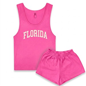 <b>Women</b> Sleeveless Cotton Tank <b>Top</b> <b>and</b> <b>Shorts</b> Matching <b>Set</b> Casual Workout Fitness Summer Clothing - Product Image 3