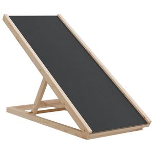 Solid Fir <b>Wood</b> Dog <b>Ramp</b> Gray 39.4"x15.7" Size - Product Image 2