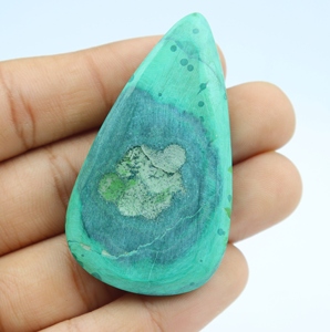 Cabujón de malaquita natural, forma de pera, tamaño 58X33X9MM, para la fabricación de joyas, precio al por mayor, para hacer colgantes - Product Image 3