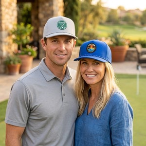 Casquette de golf OEM personnalisée à 5 panneaux avec trous découpés au laser, logo en silicone et caoutchouc, visière plate, casquette de baseball à fermeture snapback - Product Image 6