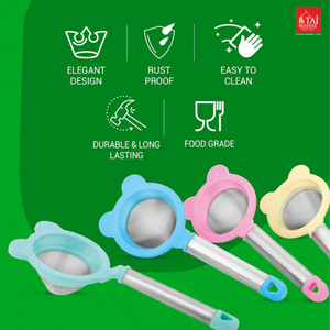 Nouvel ensemble de 12 passoires coniques en maille d'acier inoxydable pour thé et café, modèle Eagle en plastique - Product Image 3