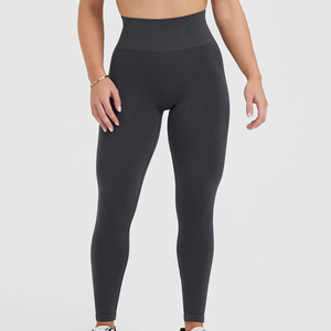 Leggings pour femmes très vendus, longueur intégrale, extensibles, respirants, tricotés, sportifs, pantalons de sport à taille haute, couleur unie, leggings pour femmes - Product Image 1