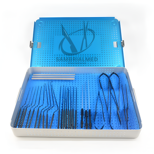 Sambrialmed International, 44 pièces, instruments de micro-chirurgie neurologique, ensemble complet, acier inoxydable allemand, Réf: SI-09-8765 CE - Product Image 1