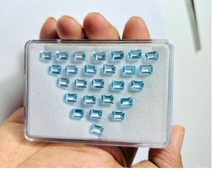 Topacio Azul Cielo Natural Octogonal 3X5MM 10X14MM Gema Facetada |   Topacio Suelto Tratado Térmicamente de Calidad AAA |   Anillo de Piedra |   Pendientes - Product Image 2