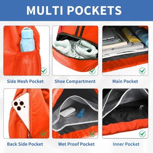 Sac de sport en toile avec logo personnalisé, sac de voyage robuste pour la salle de sport, fournisseur - Product Image 3