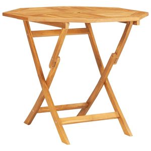 Ensemble de salle à manger de jardin en teck massif, pliable, taille moyenne, pour repas en plein air - Product Image 6