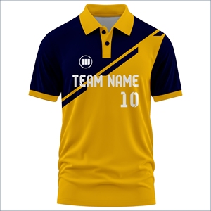 เสื้อคริกเก็ตสั่งทำจากโรงงานโดยตรง พร้อมโลโก้ทีม ระบายอากาศได้ดี แห้งเร็ว ชุดกีฬาแบบซับลิเมชั่น จำหน่ายจำนวนมาก - Product Image 1