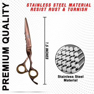 Ciseaux de barbier professionnels en acier inoxydable de haute qualité pour la coiffure et la coupe de cheveux en salon, vente en gros - Product Image 6