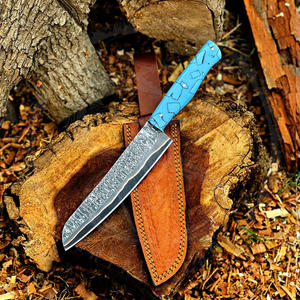 มีดเชฟเหล็กดามัสกัสทองแดง VG10 ใบมีดตีขึ้นรูปด้วยมือ สไตล์วินเทจ มีดครัวญี่ปุ่นสุดหรู มีดเดินป่าดามัสกัส - Product Image 3