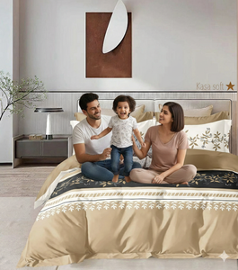 Parure de lit élégante et moderne en polyester tissé pour lit King Size, drap plat, drap-housse, 2 taies d'oreiller, 400TC, résistante aux plis - Product Image 4