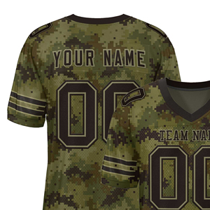 Custom Maroon Gold American Football Jersey V-Neck Short Sleeve Mesh Breathable 100% Polyester Sublimated Print Front Team <b>Name</b> - Product Image 1