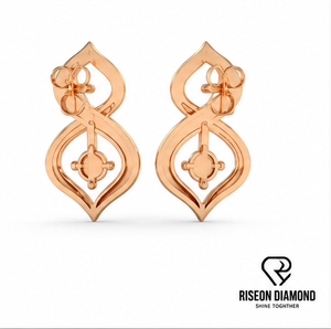 <b>Infinity</b> Drop <b>Earrings</b> 18K White Gold Luxury Twisted Wave Lab Grown Diamond Dangle Contemporary Openwork IGI Certified Eternity - Product Image 5