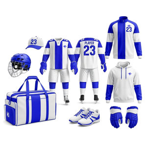 Ensembles d'uniformes de hockey sur glace 100% polyester, vêtements de sport, maillot d'équipe, uniformes de hockey sur glace de qualité supérieure - Product Image 1