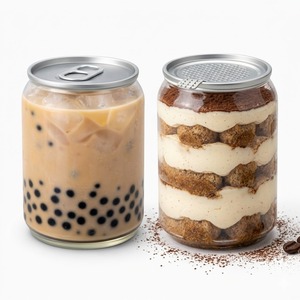 Vietnam Factory Direct Custom Logo 250ml Clear PET <b>Plastic</b> <b>Cup</b> Food Grade Bubble Tea Cold <b>Drink</b> In-Mold Labeling OEM 55mm - Product Image 1