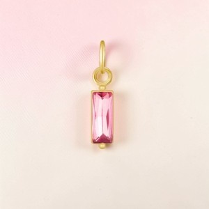 Pendentif en quartz vert baguette plaqué or, breloque à facettes en pierre précieuse, collier minimaliste, bijoux pour femmes, vente en gros - Product Image 6