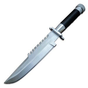 Arwin Enterprises Handmade <b>Clip</b> Point Bowie Knife D2 Steel Flat Edge Blade 3mm Thickness 15 Inch Horn Handle Leather Sheath - Product Image 1