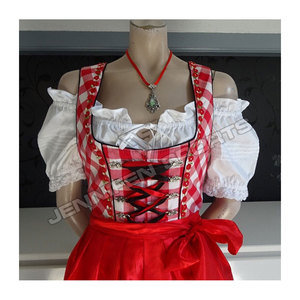 New German <b>Halloween</b> Party Cosplay Carnival Adult Echo Oktoberfest Dirndl Dress Bavarian Beer Festival Costume Cotton - Product Image 3