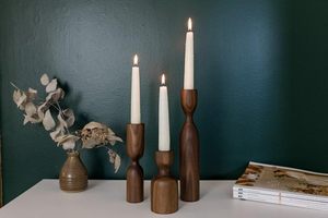 Portavelas de Madera Premium para Decoración de Mesa, con Forma Elegante, Construcción Duradera, Ecológico y Decoración Navideña - Product Image 3