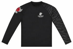 Rashguard à manches longues pour homme Free Fight Industry, noir, séchage rapide, respirant, écologique, UPF50+, antibactérien, entraînement MMA BJJ - Product Image 3