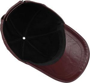 Wholesale Cheap Custom PU Leather Baseball Cap <b>Waterproof</b> Blank Faux Leather Snapback Cap Promotional Leather Dad <b>Hat</b> - Product Image 5