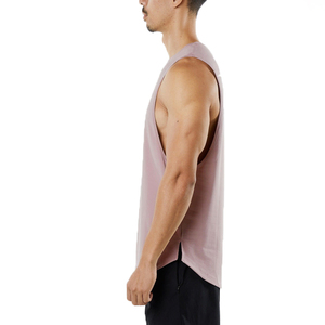 Custom Logo or Blank Casual Summer Knitted <b>Distressed</b> Acid Wash Sleeveless Short Tank <b>Top</b> and Men's - Product Image 3