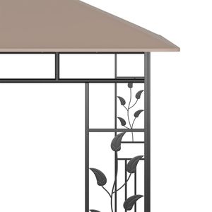 Gazebo Taupe 9.8 X 9.8 X 9 con Zanzariera, Tenda e Pergola 0.6 Oz/ft2 - Product Image 4