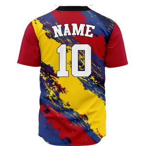 Camiseta de Béisbol Personalizada con Botones, Sublimada, para Hombre, Transpirable, de Poliéster, Uniforme Bordado, Estampado, en Blanco, para Softbol, en Oferta - Product Image 6