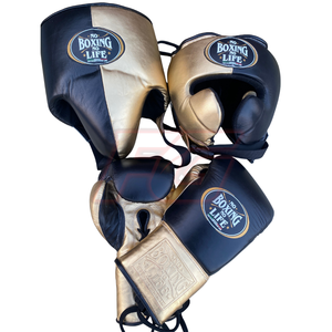 ชุดชกมวยหนังวัวแท้ No Boxing No Life พร้อมถุงมือพรีเมียมสำหรับฝึกซ้อมและแข่งขัน ระบายอากาศได้ดี ซับแรงกระแทก รับสกรีนโลโก้ ใช้ได้ทั้งชายและหญิง - Product Image 2