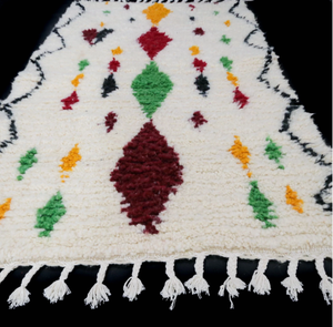 Knots Rug Moroccan Luxury Cotton Multi Color Hand Knotted Cushioned Stain Resistant Non-Slip Prayer Living Room Hotel High Pile - Product Image 3