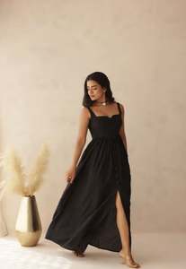 เดรสยาวคอเหลี่ยมแขนกุดคุณภาพสูง ชุดลำลองฤดูร้อน ราคาดีที่สุด เดรสยาวลายดอกไม้สำหรับผู้หญิง - Product Image 2