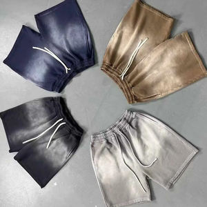 Shorts délavés pour hommes, style vintage, en coton, décontractés, pour l'été, effet délavé, streetwear, coupe décontractée avec poches - Product Image 6