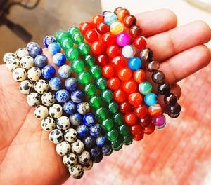 Natural Gemstone Beads Bracelet Handmade Stretchy Bracelet <b>For</b> <b>Men</b> Women Healing Crystal Jewelry Gift Item - Product Image 6