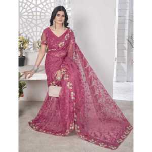 Vestido de fiesta elegante Sari bordado y piedra de diseñador - Product Image 2