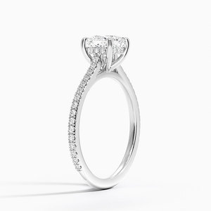 Anillo BOJ 0130 con Corte Cojín, Plata 925, Lujoso y Elegante, Anillo Solitario con Engaste de Garras, Diamante de 2ct, Color D, VVS1, Moissanita, Certificado GRA - Product Image 3