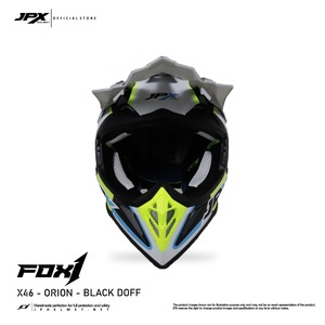 El casco JPX Fox1 Motif X 46 Supermoto Cross ofrece una protección superior y un estilo audaz para la mejor experiencia de motocross. - Product Image 1