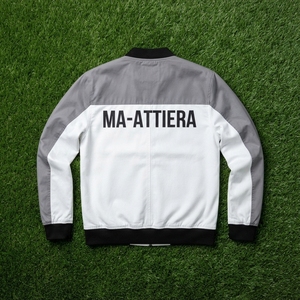 Chaqueta Bomber Gris y Blanca para Hombre, con Bloques de Color, Cierre de Cremallera, Estilo Casual Urbano, Chaqueta de Moda, Personalizada OEM ODM, Venta al Por Mayor - Product Image 6