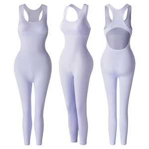 ชุดจั๊มสูทโยคะแบบชิ้นเดียวสำหรับผู้หญิง แห้งเร็ว เหมาะสำหรับออกกำลังกาย วิ่ง กระชับสัดส่วน ยกสะโพก เซ็กซี่ ช่วยเสริมรูปร่าง ชุดกีฬา - Product Image 5