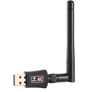 Adaptador USB WiFi AC600Mbps, tarjeta de red inalámbrica de doble banda 5G/2,4G 802.11ac con antenas externas de 2dBi para PC, escritorio y portátil - Product Image 1