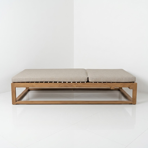 <b>Beach</b> <b>Lounge</b> <b>Chair</b> Modern Solid Teak Wood Reclining Sunbed With Cushion Sled Base For Poolside Resort Ocean Terrace Sourcing - Product Image 3